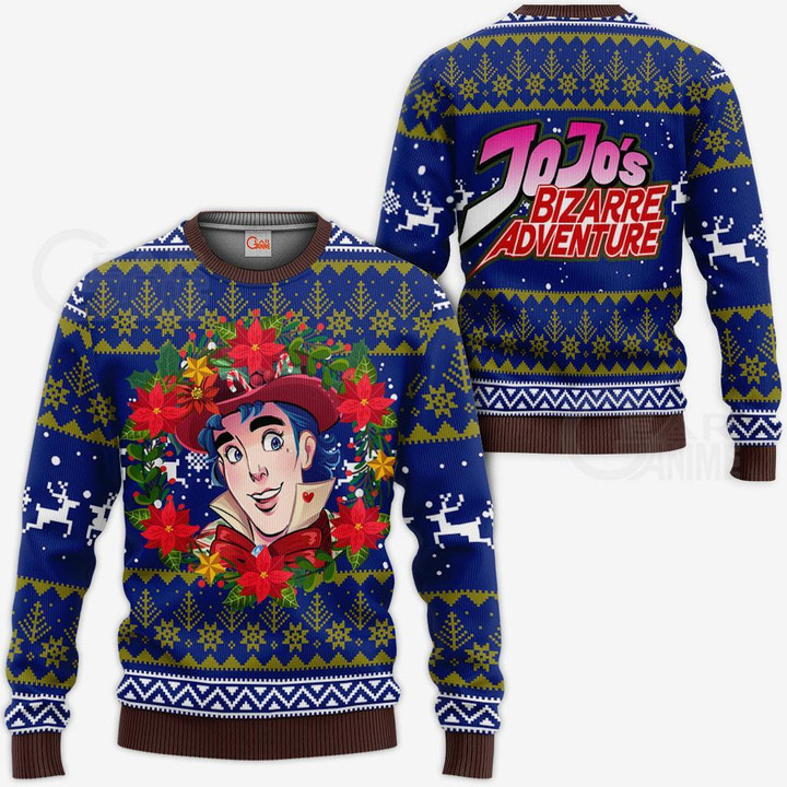 Jonathan Joestar Ugly Christmas Sweater JoJo's Bizarre Adventure Anime VA11 - 1 - GearAnime