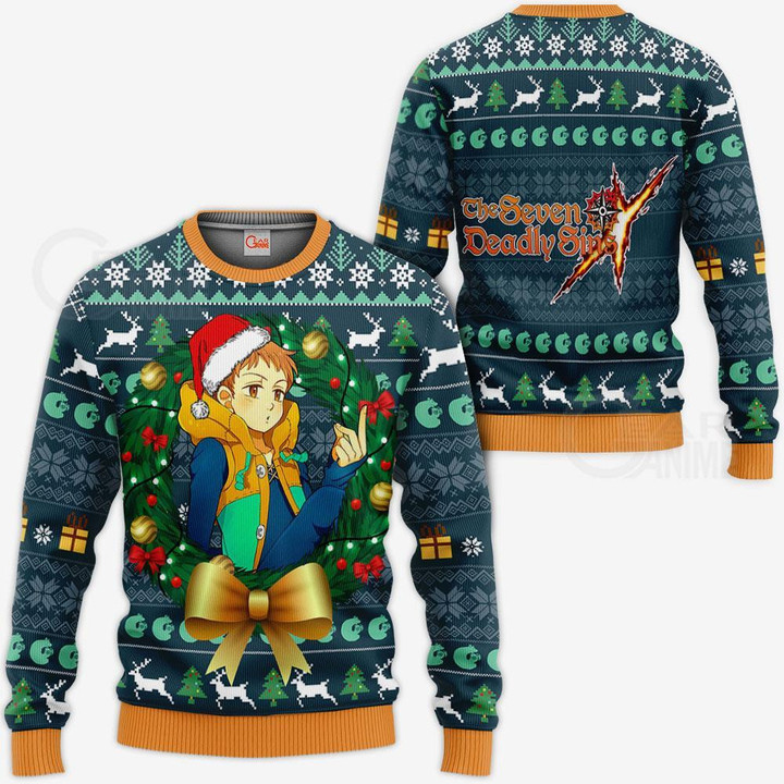 Fairy King Ugly Christmas Sweater Seven Deadly Sins Xmas Gift VA11 - 1 - GearAnime