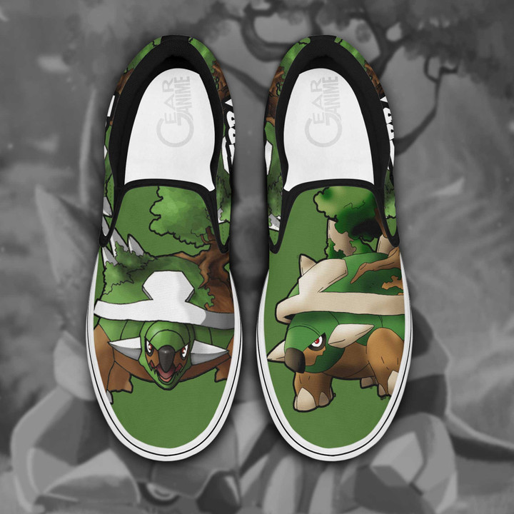 Torterra Slip On Sneakers Pokemon Custom Anime Shoes - 1 - GearAnime