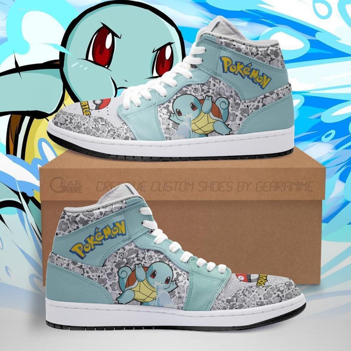 Squirtle Sneakers Custom Anime Pokemon Shoes - 1 - GearAnime