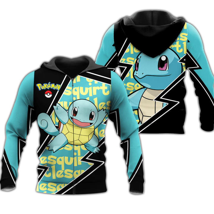 Squirtle Zip Hoodie Costume Pokemon Shirt Fan Gift Idea VA06 - 1 - GearAnime