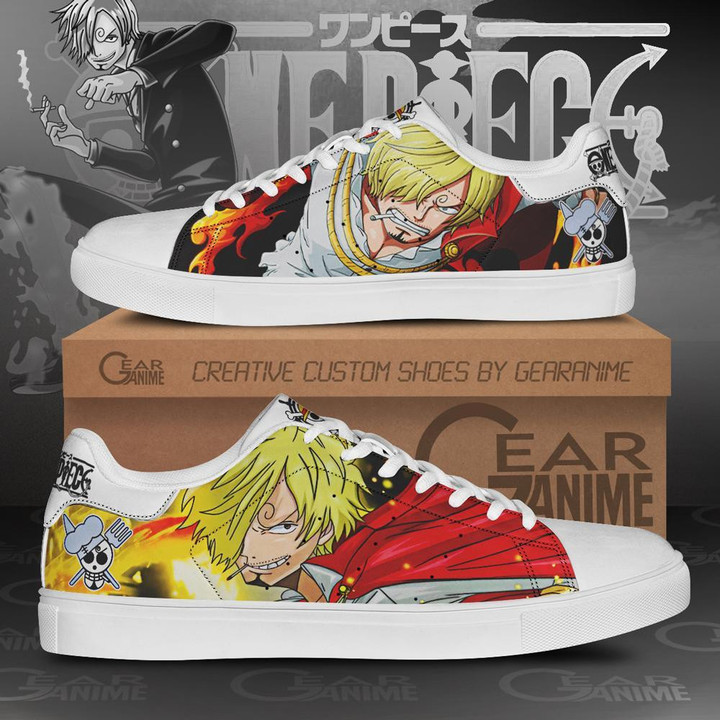 Vinsmoke Sanji Skate Shoes One Piece Custom Anime Shoes - 1 - GearAnime