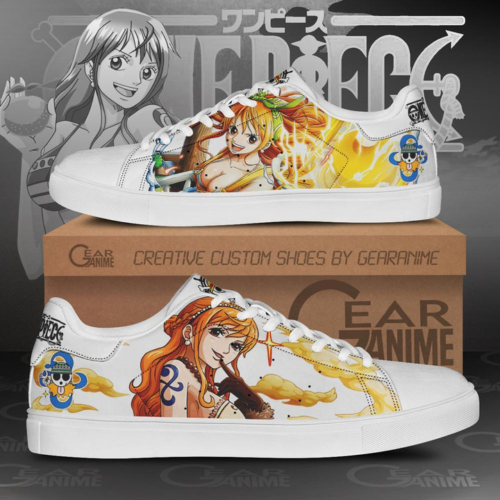 Nami Skate Shoes One Piece Custom Anime Shoes - 1 - GearAnime