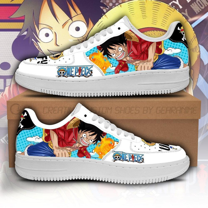 Monkey D Luffy Air Sneakers Custom Anime One Piece Shoes - 1 - GearAnime