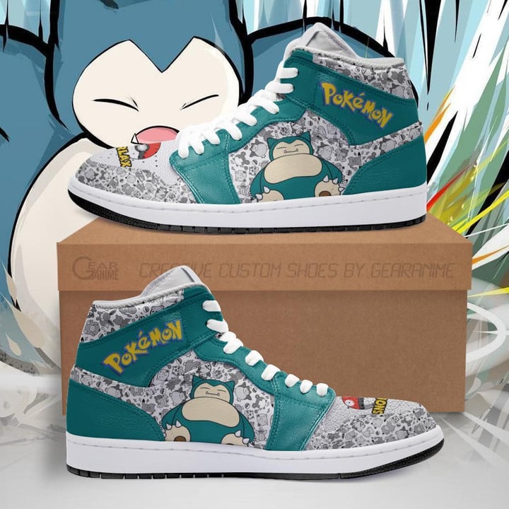 Snorlax Sneakers Custom Anime Pokemon Shoes - 1 - GearAnime