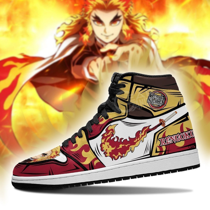 Rengoku Sneakers Custom Flame Breathing Demon Slayer Anime Shoes - 3 - GearAnime