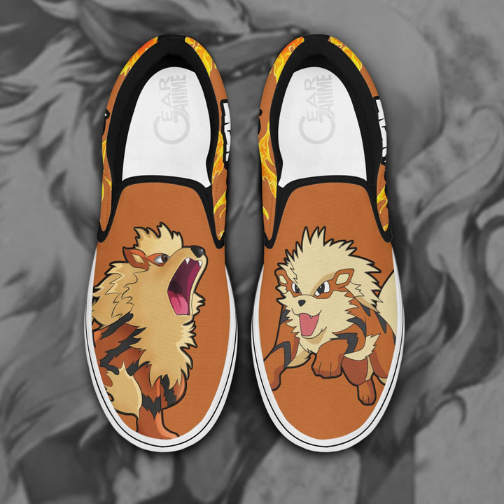 Arcanine Slip On Sneakers Pokemon Custom Anime Shoes - 1 - GearAnime