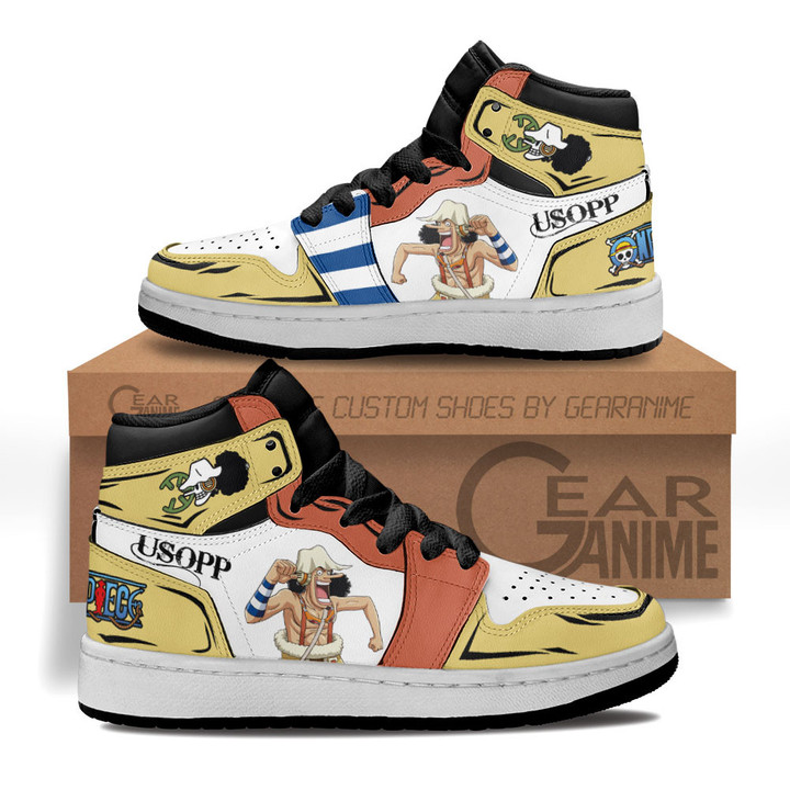 Usopp Kids Sneakers Custom Anime One Piece Kids ShoesGear Anime
