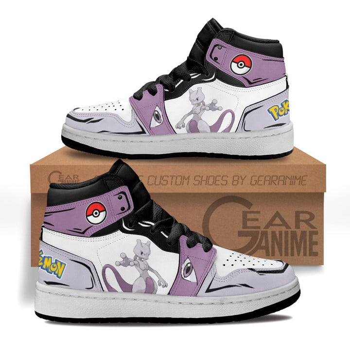 Mewtwo Kids Sneakers Custom Anime Pokemon Kids ShoesGear Anime