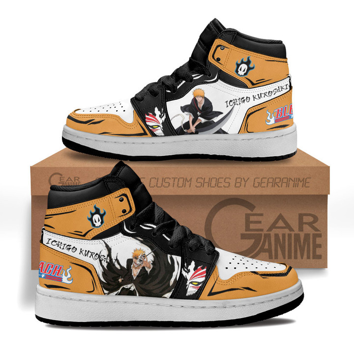 Ichigo Kurosaki Kids Sneakers Custom Anime Bleach Kids ShoesGear Anime