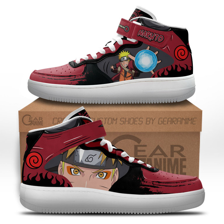 Nrt Uzumaki Sage Mode Sneakers Air Mid Custom Anime ShoesGear Anime