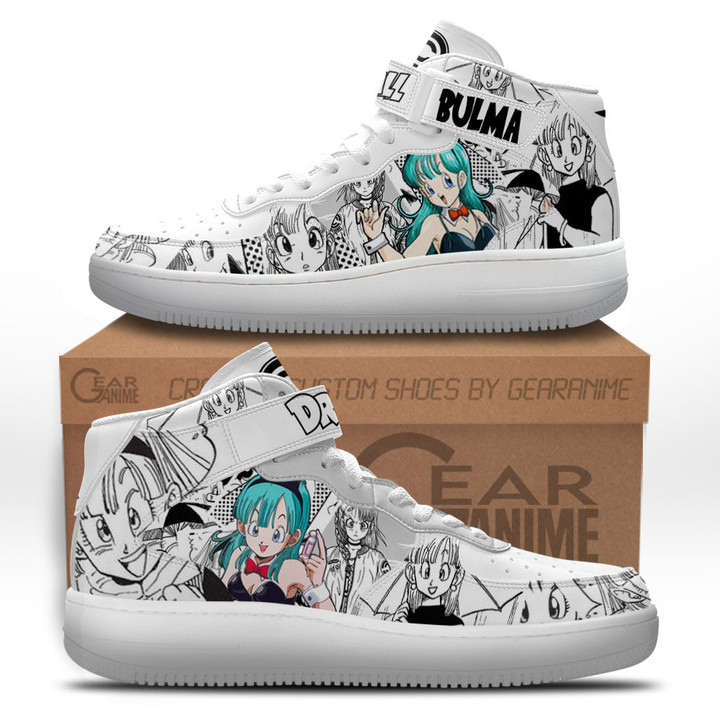 Bulma Sneakers Air Mid Custom Dragon Ball Anime Shoes Mix MangaGear Anime