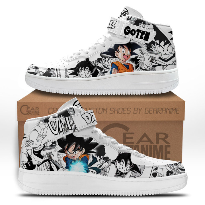 Goten Sneakers Air Mid Custom Dragon Ball Anime Shoes Mix MangaGear Anime