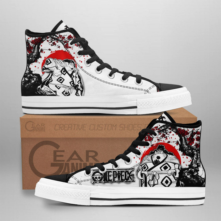 Jinbe High Top Shoes Custom Anime One Piece Sneakers Japan Style