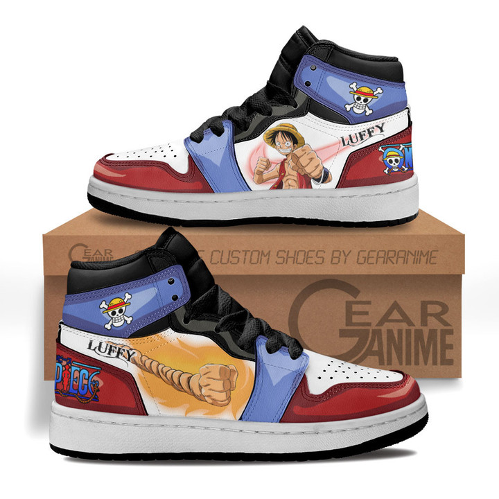 Monkey D Luffy Kids Sneakers Custom One Piece Anime Kids ShoesGear Anime