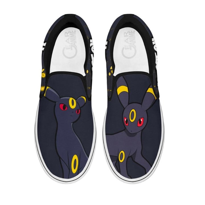 Umbreon Slip-On Shoes Canvas Pokemon Custom Anime Shoes