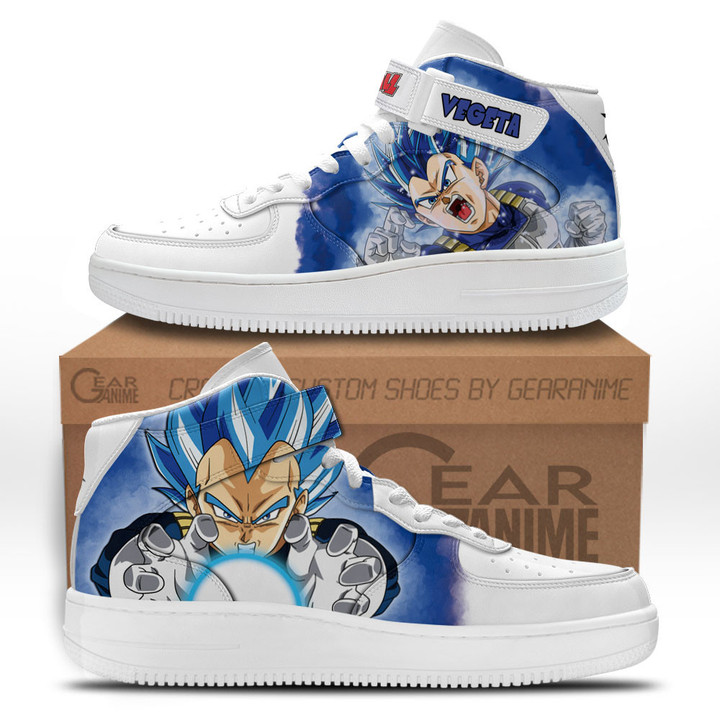 Vegeta Blue Sneakers Air Mid Custom Dragon Ball Anime Shoes for OtakuGear Anime