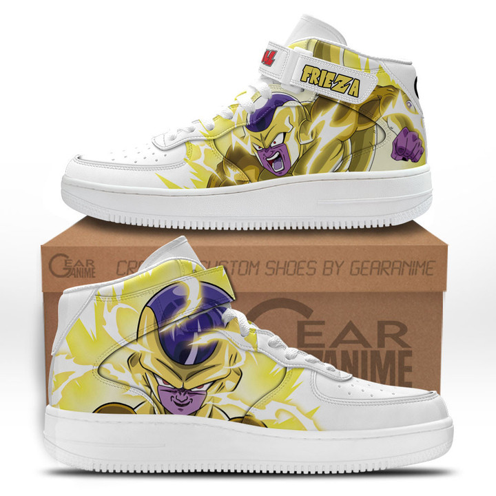 Frieza Gold Sneakers Air Mid Custom Dragon Ball Anime Shoes for OtakuGear Anime