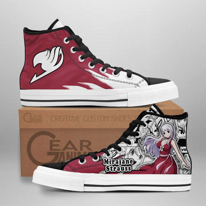 Mirajane Strauss High Top Shoes Custom Fairy Tail Anime Sneakers Mix Manga