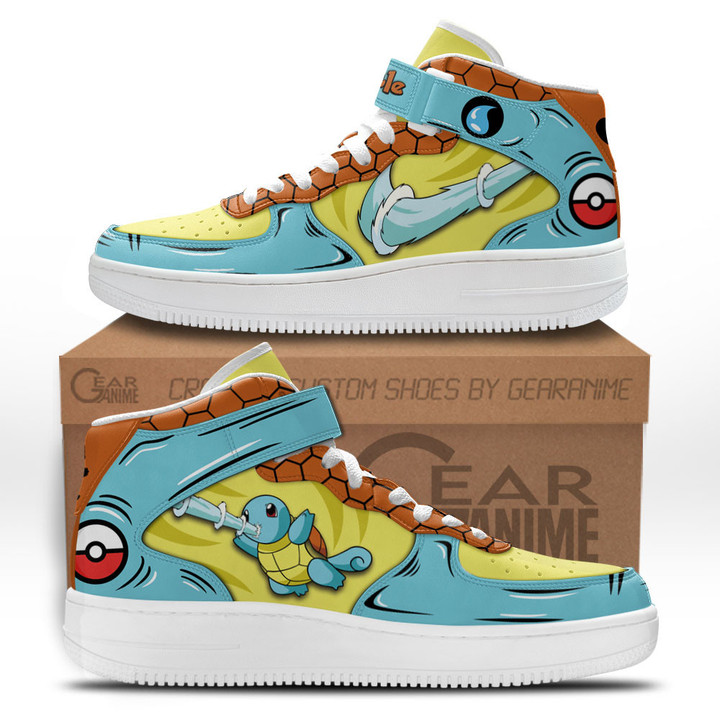 Squirtle Sneakers Air Mid Custom Pokemon Anime Shoes for OtakuGear Anime