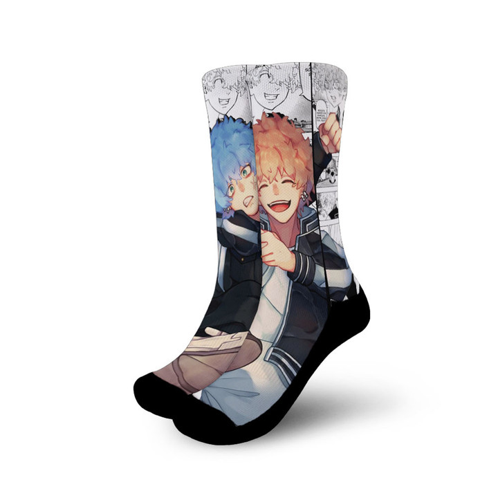Nahoya Kawata and Souya Kawata Socks Tokyo Revengers Custom Anime Socks Manga Style