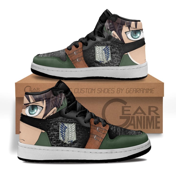 Eren Yeager Kids Sneakers Attack On Titan Anime Kids ShoesGear Anime