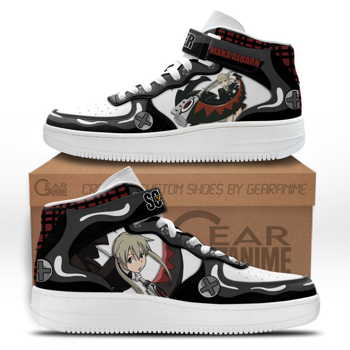 Maka Albarn Sneakers Air Mid Custom Soul Eater Anime ShoesGear Anime