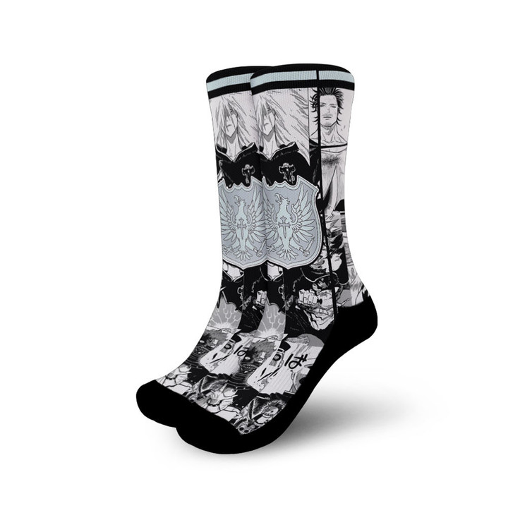 Silver Eagle Socks Black Clover Custom Anime Socks Manga Style