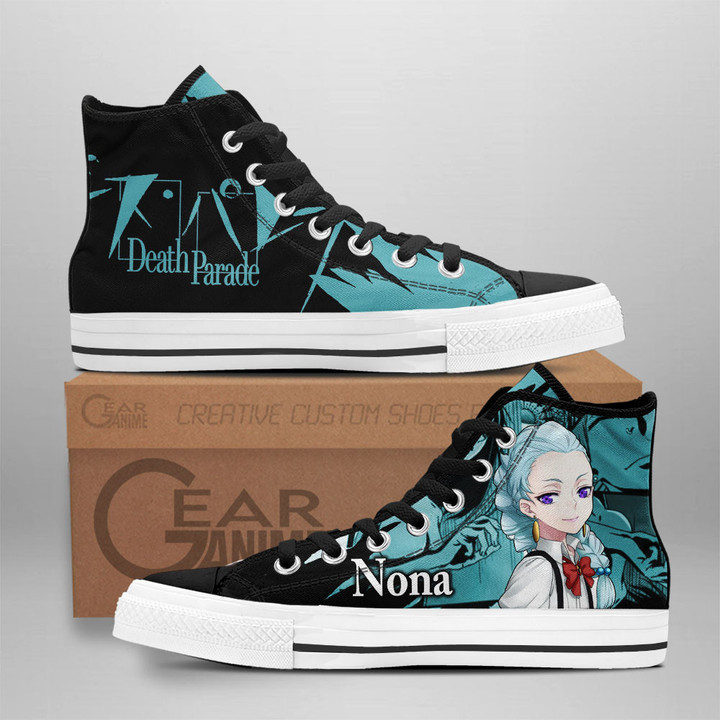 Nona High Top Shoes Death Parade Custom Anime Sneakers