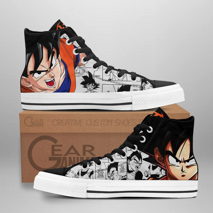 Goku High Top Shoes Dragon Ball Custom Anime Sneakers Mix Manga