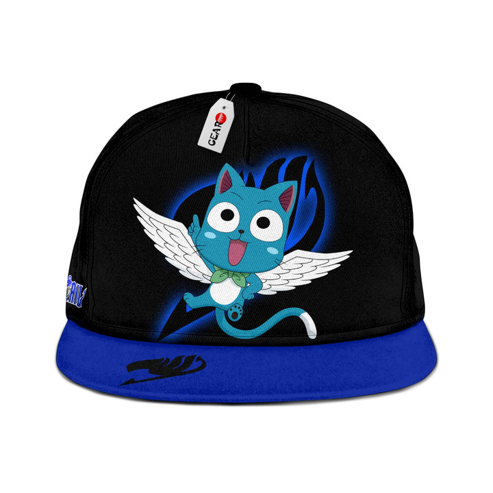 Happy Snapback Hat Custom Fairy Tail Anime Hat