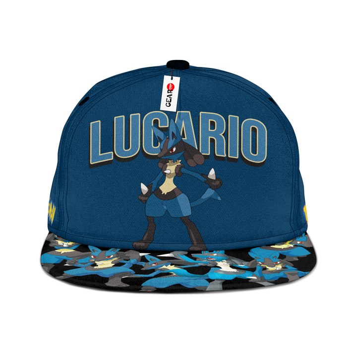 Lucario Snapback Hat Custom Pokemon Anime Hat Gift