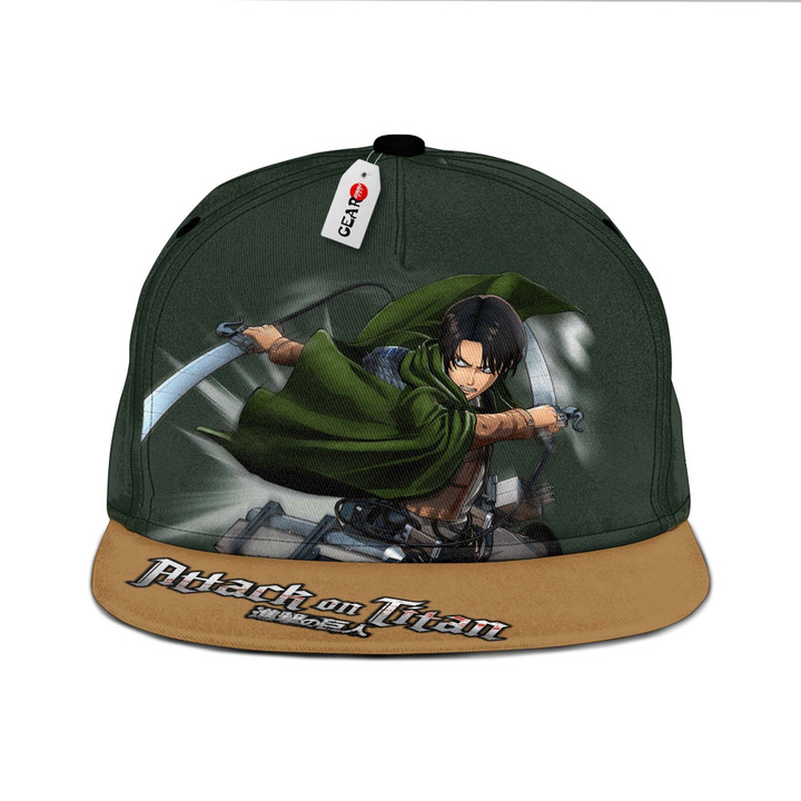 Levi Ackerman Snapback Hat Custom Attack On Titan Anime Hat