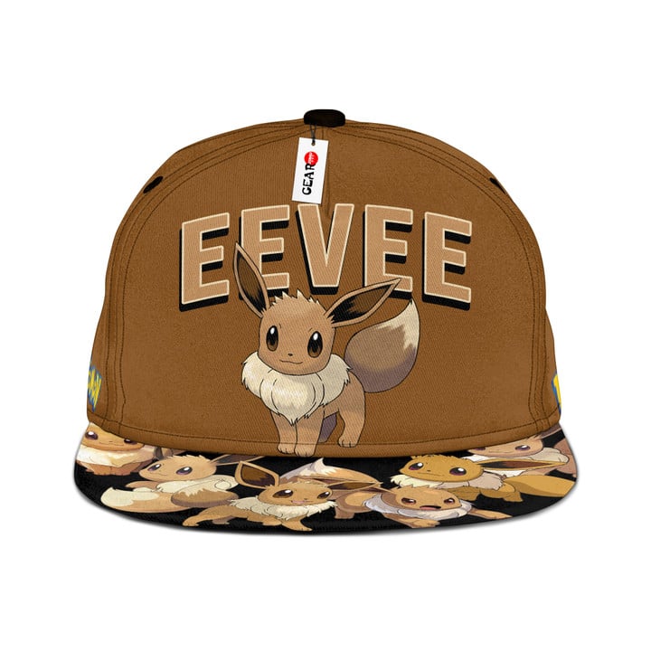Eevee Snapback Hat Custom Pokemon Anime Hat Gift