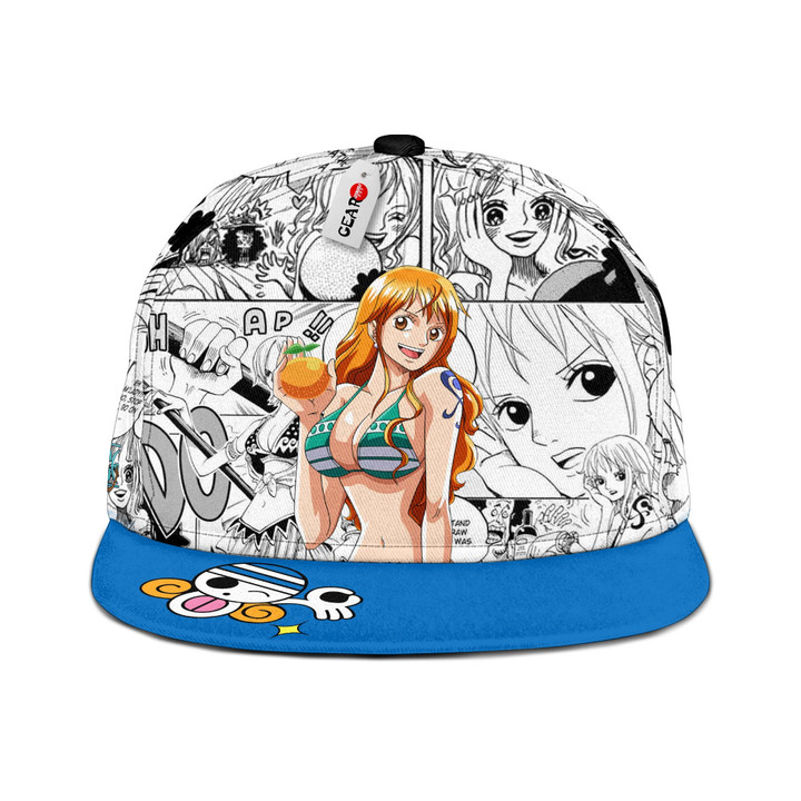Nami Snapback Hat Custom One Piece Anime Hat Mix Manga