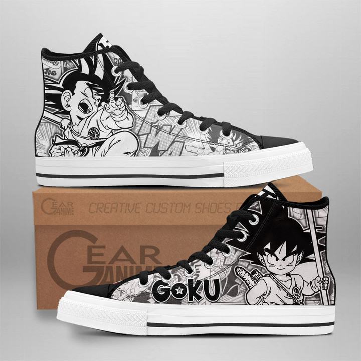 Goku Kid High Top Shoes Dragon Ball Custom Manga Sneakers
