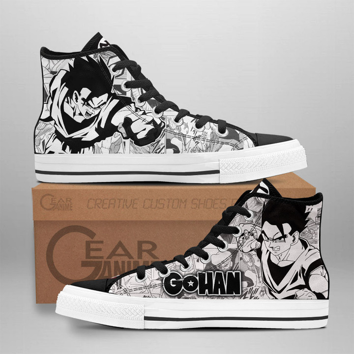 Gohan High Top Shoes Dragon Ball Custom Manga Sneakers