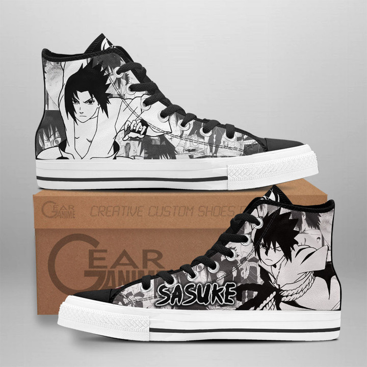 Sasuke Uchiha High Top Shoes Custom Manga Anime Sneakers