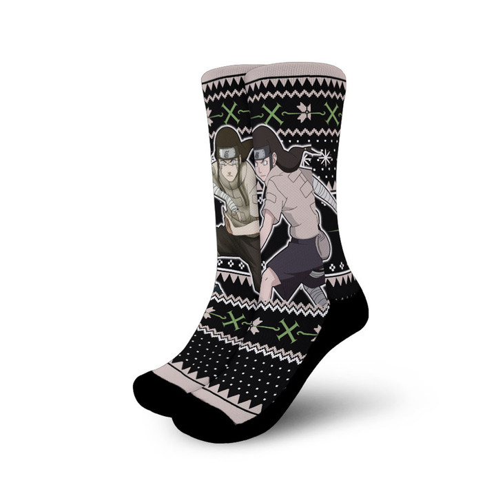 Neji Hyuga Socks Custom Ugly Christmas Anime Socks Gear Anime