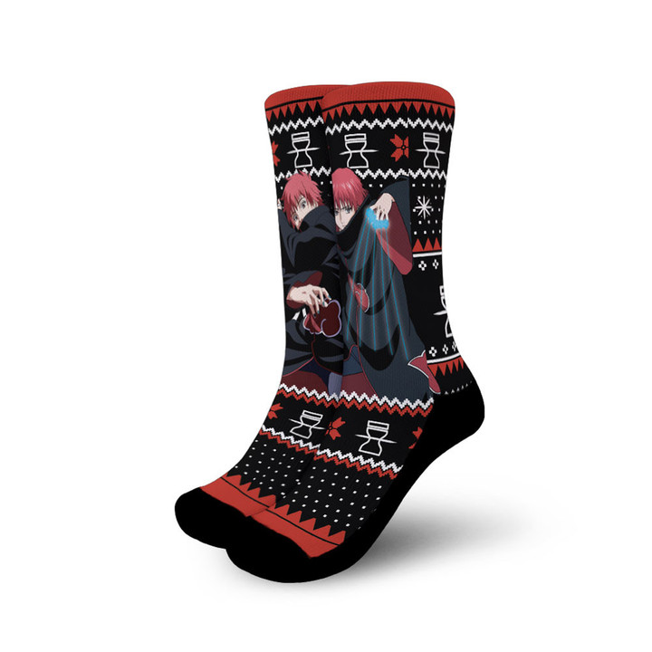 Sasori Socks Custom Ugly Christmas Anime Socks Gear Anime