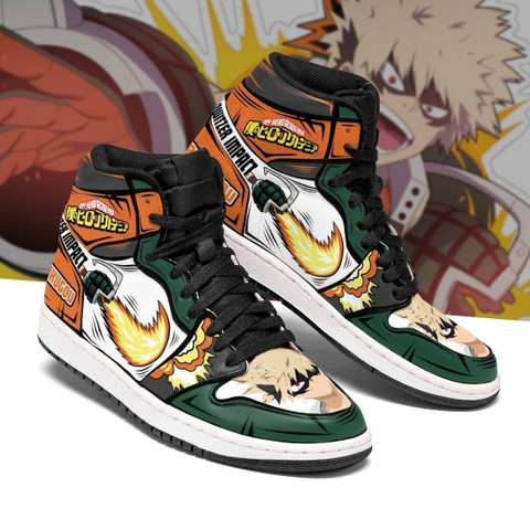 Katsuki Bakugo Sneakers Custom Anime Hero Academia Shoes - GearAnime