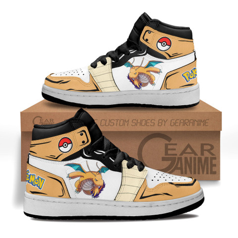 Dragonite Kids Sneakers Custom Anime Pokemon Kids Shoes - GearAnime