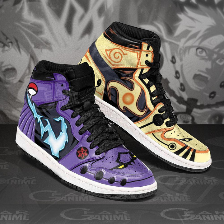 Uzumaki Bijuu and Sasuke Susanoo Sneakers Custom Anime Shoes - 2 - GearAnime