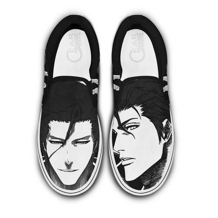 Sosuke Aizen Slip On Sneakers Custom Anime Bleach Shoes - 1 - GearAnime