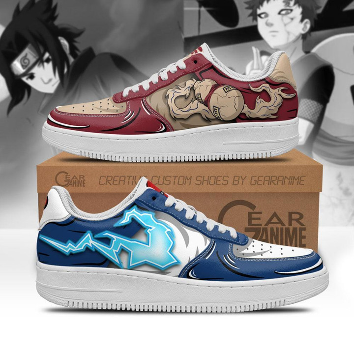 Sasuke and Gaara Air Sneakers Custom Jutsu Anime Shoes - 1 - GearAnime