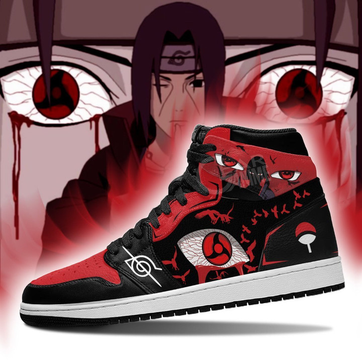 AKT Itachi Sneakers Custom Sharingan Eyes Anime Shoes - 4 - GearAnime