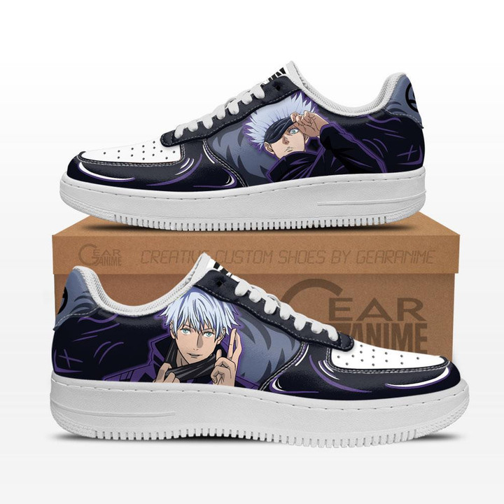 Satoru Gojo Air Sneakers Custom Anime Jujutsu Kaisen Shoes - 1 - GearAnime