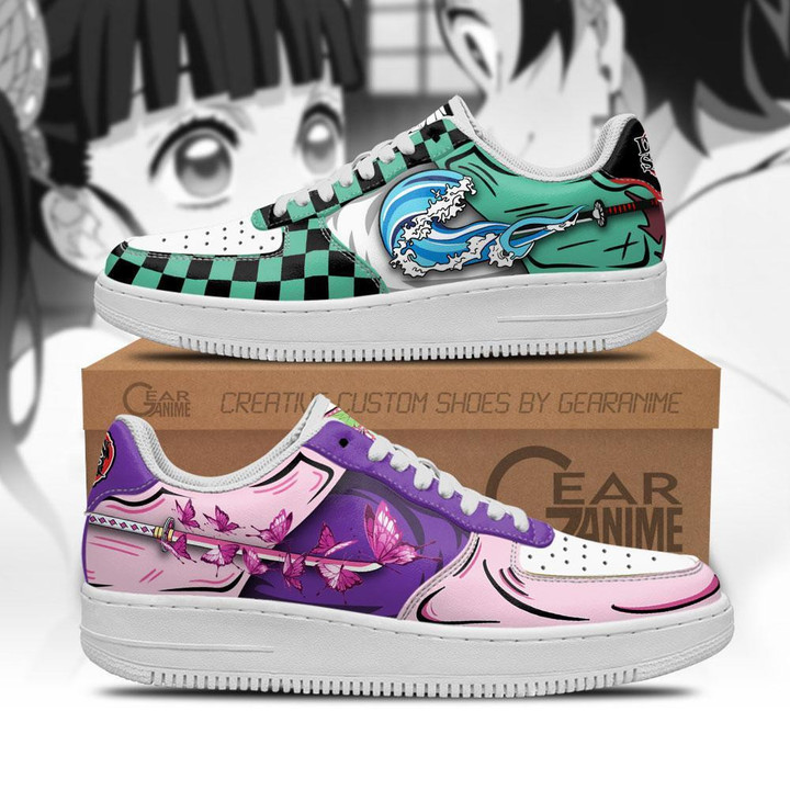 Kanao and Tanjiro Air Sneakers Custom Demon Slayer Anime Shoes - 1 - GearAnime
