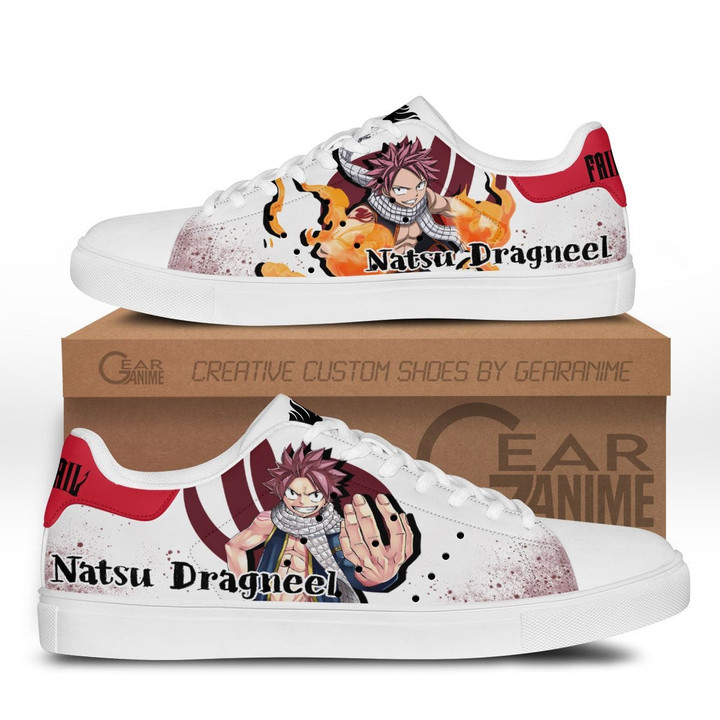 Fairy Tail Natsu Dragneel Skate Sneakers Custom Anime Shoes - 1 - GearAnime