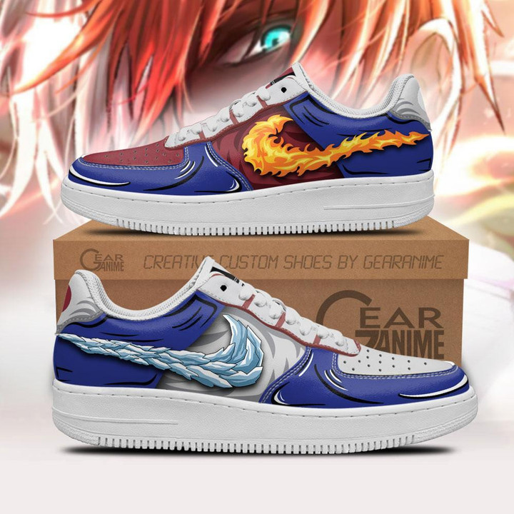 Shoto Todoroki Ice and Fire Air Sneakers Custom Anime My Hero Academia Shoes - 1 - GearAnime